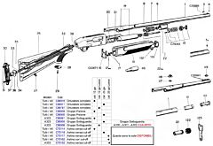 Componenti A300/1/2/3  calibro20 completo Beretta